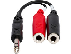 Hosa YPP-117 Stereo Breakout Cable - 1/4 inch TRS Male to Left and Right 1/4 inch TS Female image 4