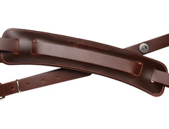 D'Addario John Lennon Leather Guitar Strap Brown image 2