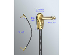 Donner Guitar Patch Cables Right Angle 12 Inch/30cm image 2