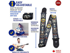 Perri's 2" Polyester Guitar Strap Guns N' Roses Design - Appetite for Destruction image 3