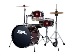 SPL Lil' Kicker 3-Piece Junior Drum Set Dark Red image 4