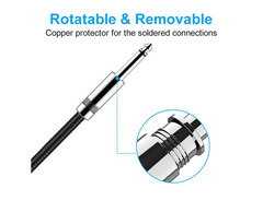 New Bee Guitar Cable, 10 ft, Black image 2