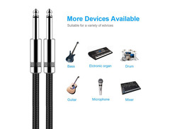 New Bee Guitar Cable, 10 ft, Black image 4
