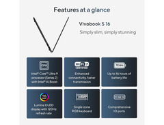 Asus Computers Vivobook S 16 OLED Laptop image 2