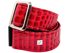 Get'm Get'm Aussie Gator Guitar Strap Dragon Red 2 in. image 2