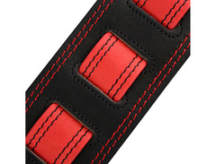 Richter Straps Springbreak I Nappa Guitar Strap Black/Red image 3