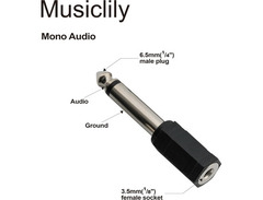 Mono Jack 3.5mm Female - Jack 6.3mm Male image 2