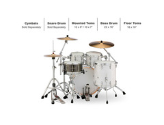 Pearl Masters Maple Gum 4-piece Shell Pack image 2