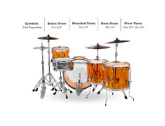 Ludwig Amber Vistalite Drumkit image 2