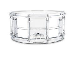 Ludwig LU6514SL Supralite 6.5x14" 10-Lug Steel Snare Drum with P88I Strainer image 2