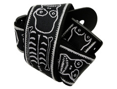 Planet Waves Joe Satriani Planet Lock Guitar Strap, Skull N Bones image 3