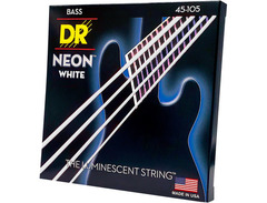 DR Strings Hi-Def NEON White Coated Medium 4-String Bass Strings image 3