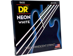 DR Strings Hi-Def NEON White Coated Medium 4-String Bass Strings image 4