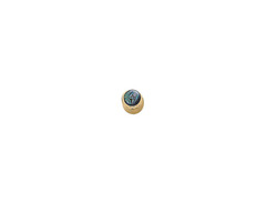 Q-Parts dome gold abalone shell knob image 2
