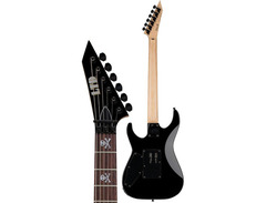 Esp Kh-202 Kirk Hammett Caution Electric Guitar Black With Caution Hot Graphic image 4