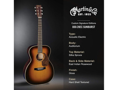 Martin 000-28EC Sunburst image 2
