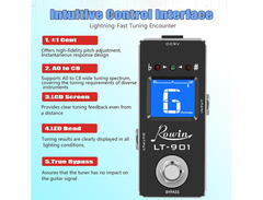 Rowin LT-901 guitar tuner pedal image 3