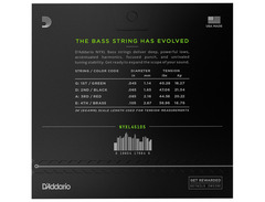 D'Addario NYXL45105 Nickel Wound Bass Strings (45-105) image 2