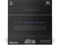 D'Addario NYXL Nickel Wound Medium Electric Guitar Strings (11-49) image 2