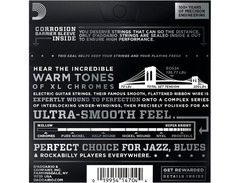 D'Addario ECG24 XL Flatwound Chromes Jazz Light (11-50) image 2