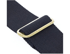 Fender Guitar Strap 2" Cotton Leather Black with Fender Logo image 3