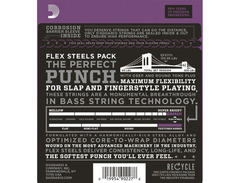 D'Addario EFX170 FlexSteels Bass Strings, Light, 45-100, Long Scale image 2