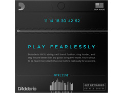 D'Addario NYXL1152 11-52 Medium Top / Heavy Bottom Set image 2