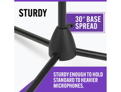 On-Stage Stands MS7701B Euro Boom Microphone Stand image 3
