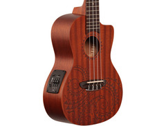 Luna Mahogany Series Tattoo Concert Acoustic-Electric Ukulele image 2
