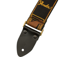 Fender Monogrammed Strap Black-Yellow-Brown image 4
