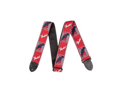 Fender Monogrammed Strap Red-White-Blue image 2
