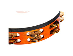 Meinl TAH2B 10" Traditional Wood Goatskin Head Tambourine with Double Row Steel Jingles image 3