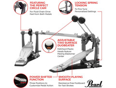 Pearl P1032 Eliminator Solo Chain-Drive Double Bass Drum Pedal image 2