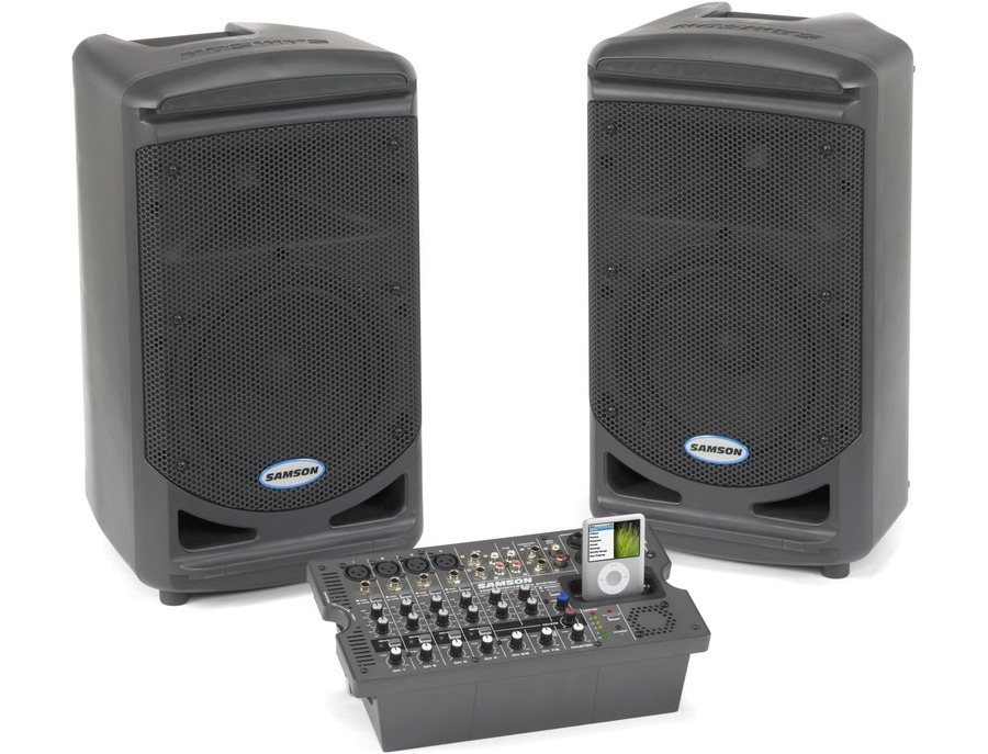 Samson Pa Rack Samson XP308i Expedition Series 300w Portable PA System w/ iPod Dock ...