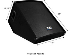 Seismic Audio SA-15MTSingle Passive 1x15" Titanium Horn 300w Floor Monitor Wedge Speaker image 2
