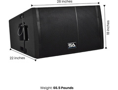 Seismic Audio SAXLP-12A Powered 1x12" 300w Dual Compression Driver Line Array Speaker image 2