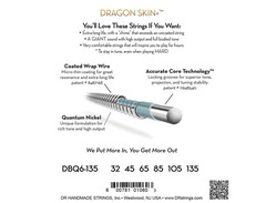 DR Strings DBQ6-135 Dragon Skin+ Coated Quantum Nickel 6-string Bass Guitar Strings - .032-.135 Medium image 4
