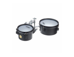 Tama MT68ST Steel Mini-Timbales 6" / 8" 2pc Set w/ Holder and Clamp image 3