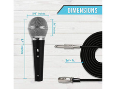 Pyle PDMICKT34 3 Piece Professional Dynamic Microphone Kit Cardioid Unidirectional Vocal Handheld MIC image 2