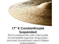 Zildjian 17" K Constantinople Suspended Orchestral Cymbal image 2