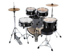 SPL Sound Percussion Labs Junior Kicker 5-Piece Drum Set Black image 2