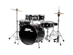 SPL Sound Percussion Labs Junior Kicker 5-Piece Drum Set Black image 4