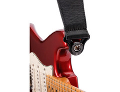 D'Addario Comfort Leather Auto Lock Guitar Strap Black 3 in. image 4