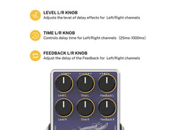 Donner White Tape Stereo Delay Pedal image 4
