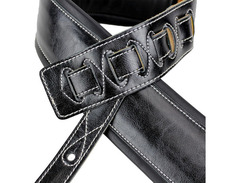 Walker & Williams C-22 XL Super Long Double Padded Black Leather Strap image 3