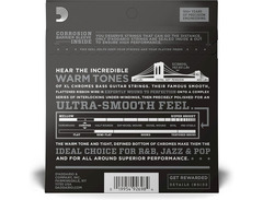 D'Addario ECB80 XL Chromes Flat Wound Long Scale 40-95 Flatwound Bass Strings image 2