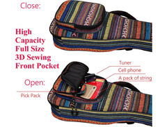 MUSIC FIRST cotton 26" Tenor Country Style Ukulele Bag Gig Bag Ukulele Case Ukulele Cover Version 3.0 image 2