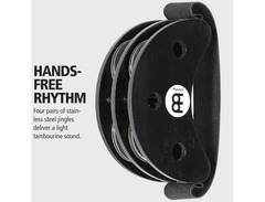 Meinl Percussion FJS2S-BK Cajon Player's Foot Tambourine with Steel Jingles image 3