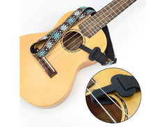 CLOUDMUSIC J Hook Clip On Ukulele Strap Ukulele Belt (Blue White Flower) image 3