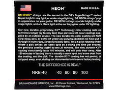 DR Strings NYB-40 Hi-Def NEON Yellow Coated Light 4-String Bass Strings image 2